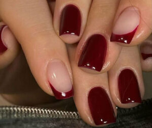 Tooting Nails Salon - autumn nails idea burgundy red