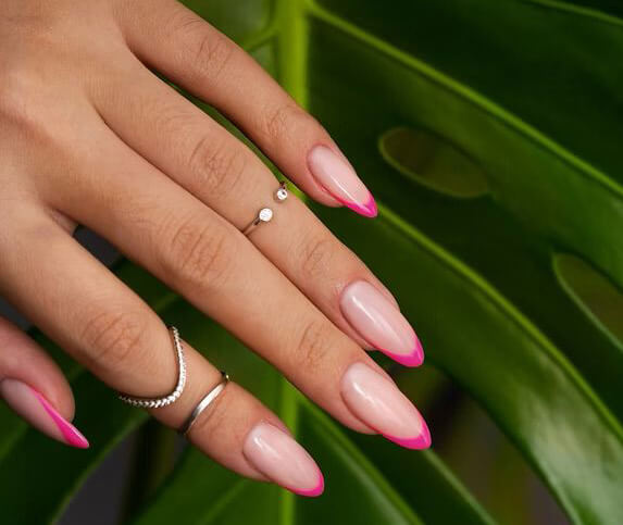 Tooting Nails Salon - summer nails idea pink french manicure